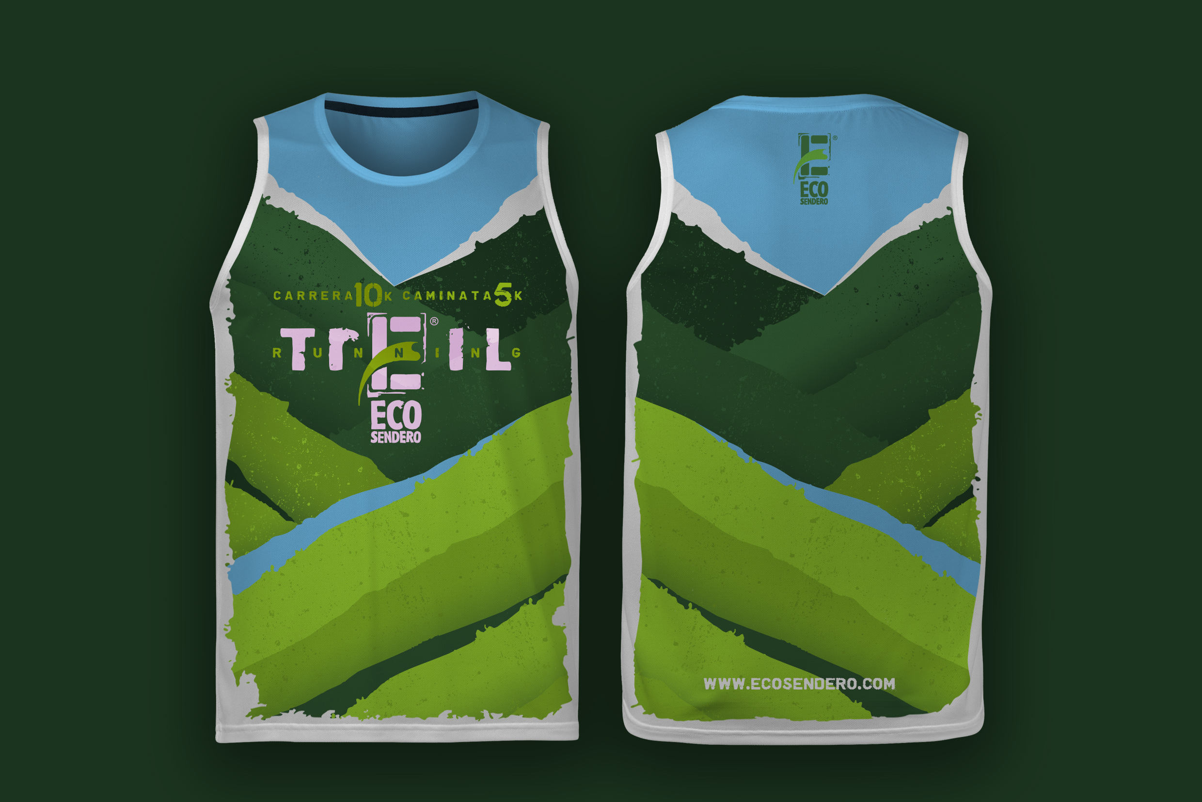 Official event t-shirt for Ecosendero trail run
